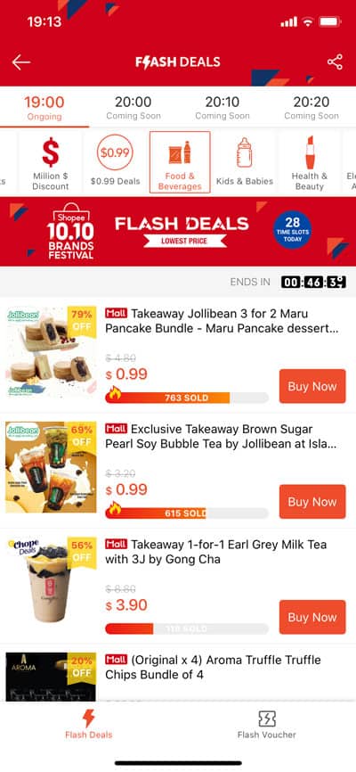 Shopee Flash Deals for $1